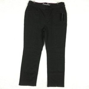 Divine Denim Isaac Mizrahi Live Womens Jeans Jeggings Pull On Black 14 New